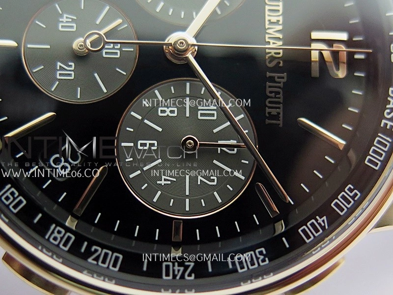 Code 11.59 Chrono 26393 RG APSF 1:1 Best Edition Black Dial On Black Leather Strap Super Clone SA4401